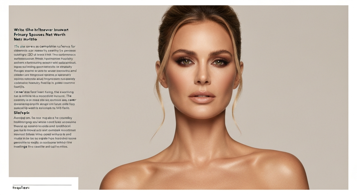 Stylized editorial portrait of a female fashion model representing Brittany Brower (non-photorealistic, not an exact likeness).