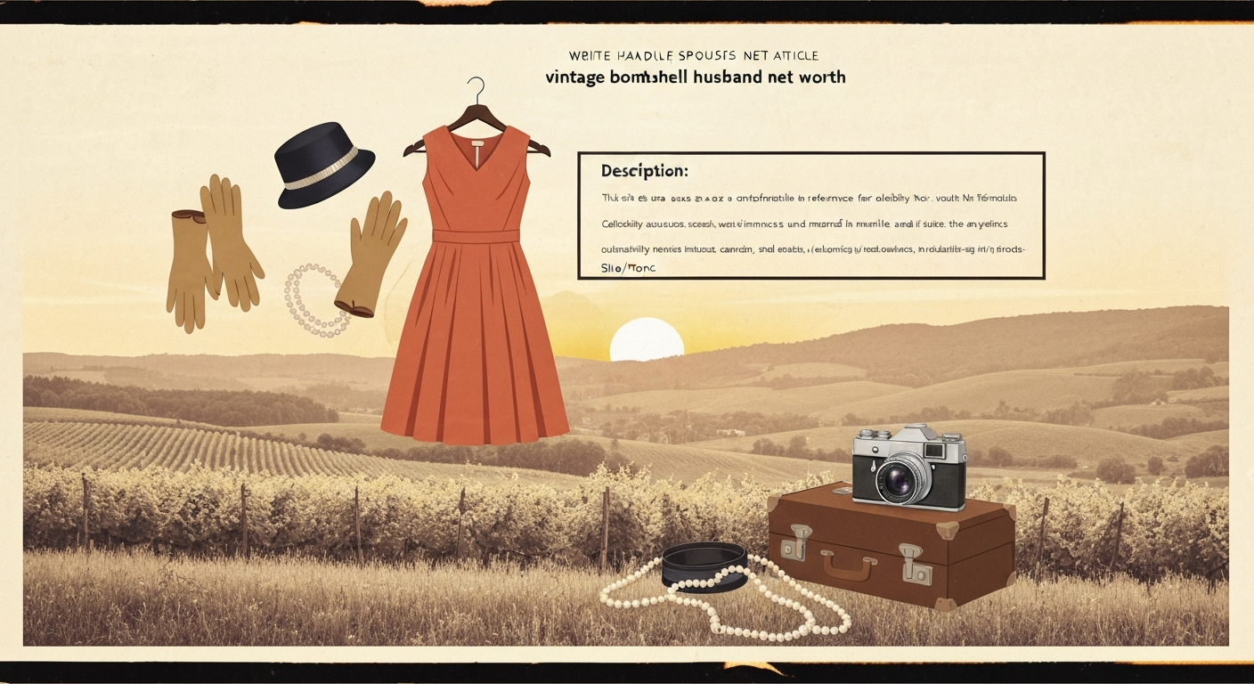 Stylized vintage fashion moodboard featuring 1950s clothing and a wine-country background, editorial header image.