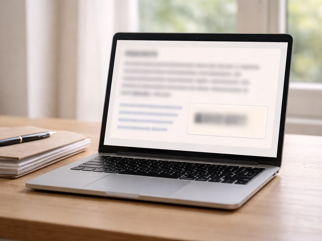 Anonymized Wallmine-style net worth estimate citation screenshot on a laptop desk